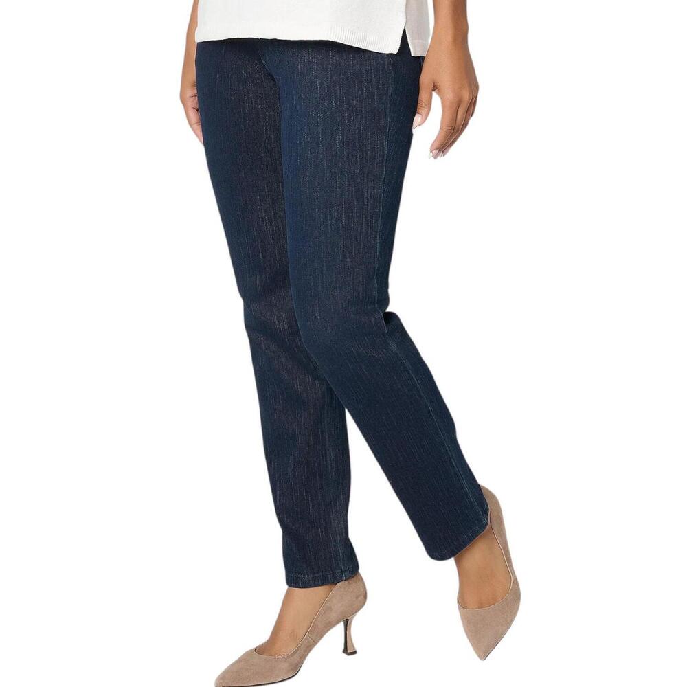Belle by Kim Gravel Women's Flexibelle Straight-Leg Jeans Twilight - Petite